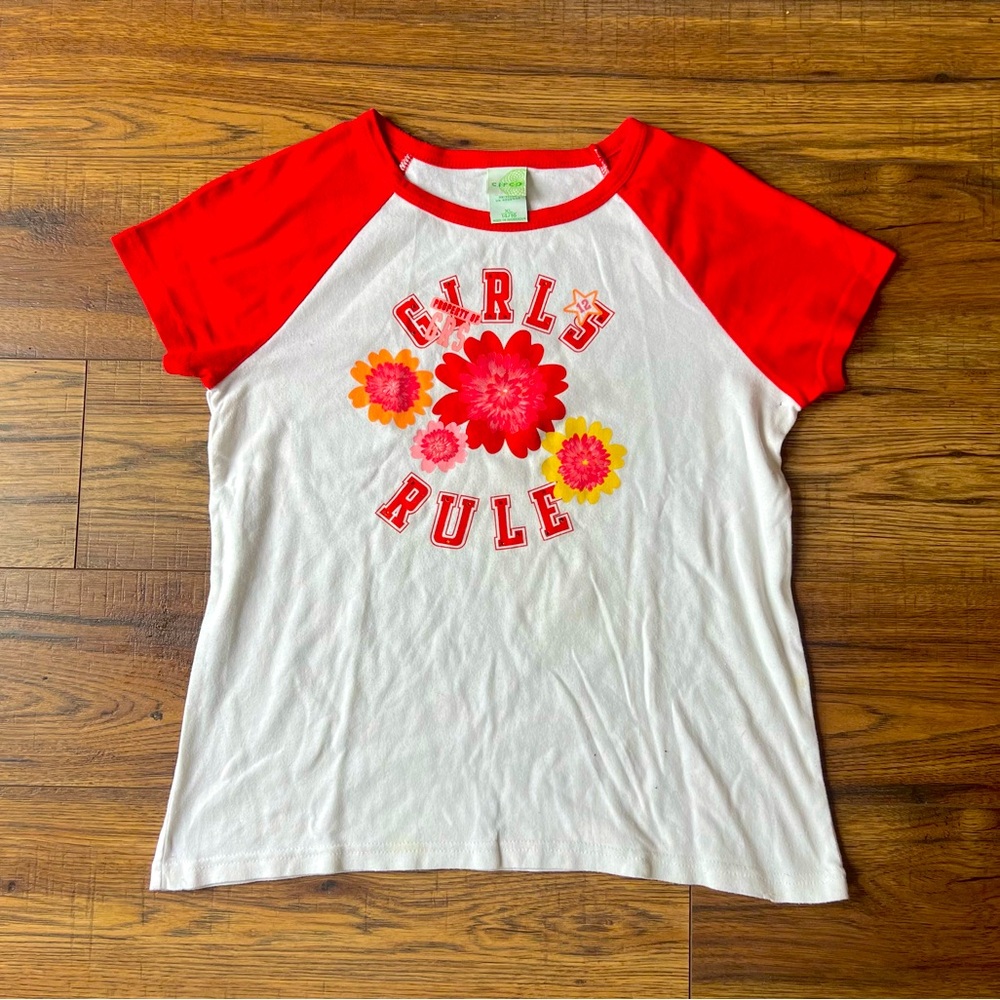 vtg y2k kidcore girl power baby tee